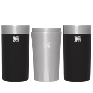 Lifted Spirits Prismatic™ Highball Glass + Craft Cocktail Shaker Set | 12 OZ